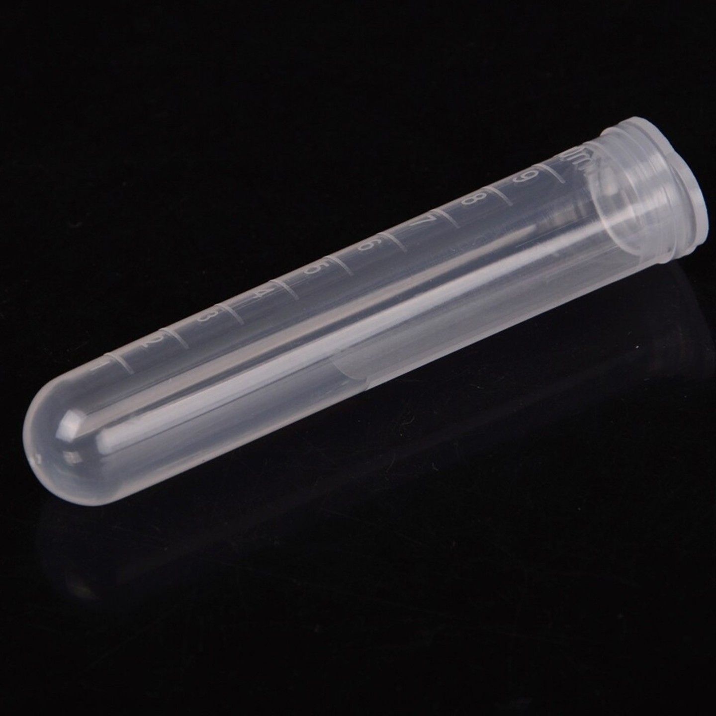 Kunststoff transparenter Reagenzglas mit Deckel 10 ml