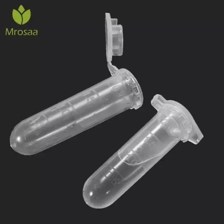 Tubo de prueba transparente de plástico con tapa 2 ml | Seeds Shop Store