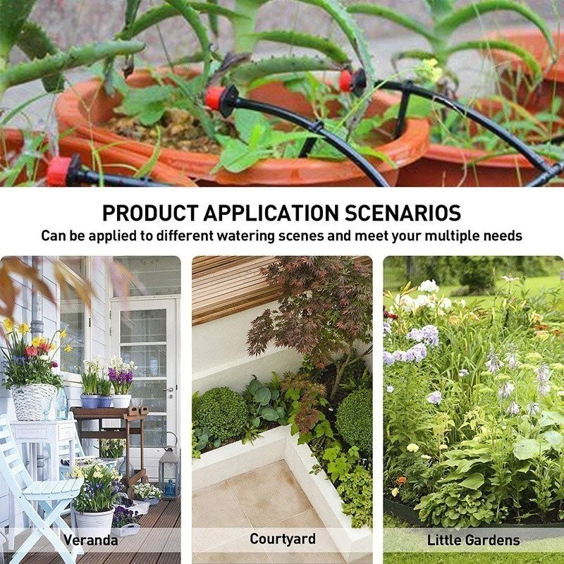 Tropfbewässerungssystem, automatische Bewässerung mit einstellbaren Tropfern | Seeds Shop Store