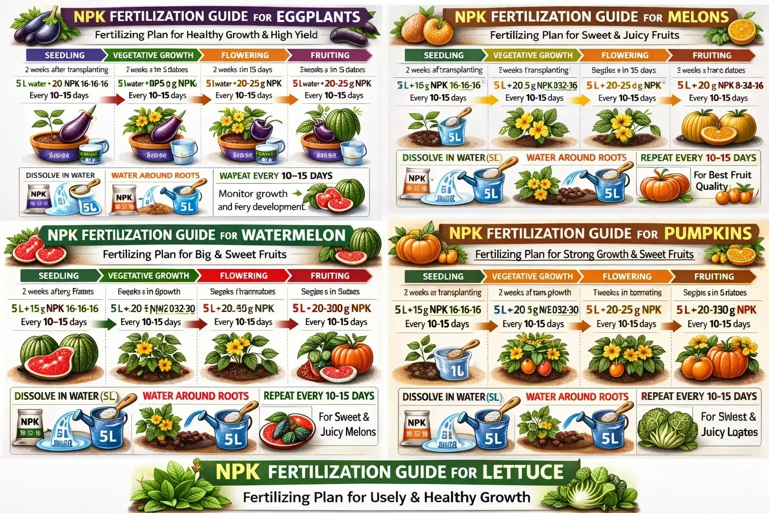 Gourd fertilizing guide with NPK fertilizer How to fertilize gourd family plants with NPK fertilizer